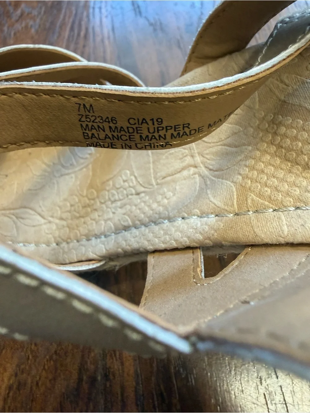 b.o.c. Metallic Tan Strappy Wedge Sandals